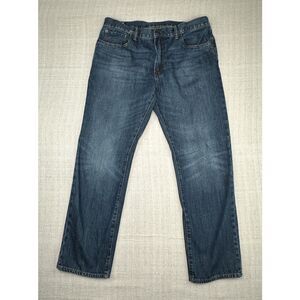 Gap Men’s 36x32 Straight Leg Blue Jeans Medium Wash Classic Casual Fit Denim